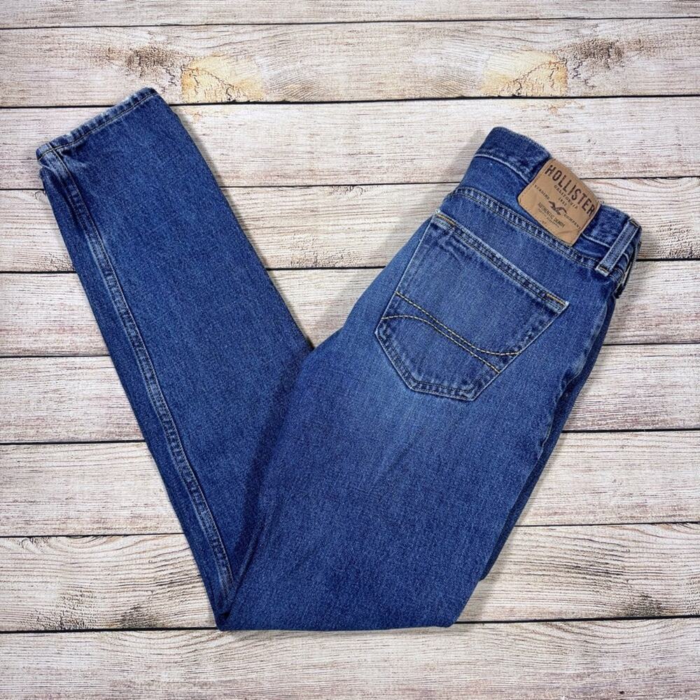 Hollister The Skinny Fit Jeans Men's Size 30 Button Fly Blue Denim Jeans